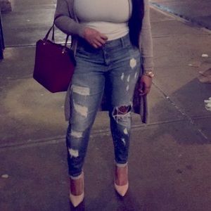 Heavy Distressed Jeans 1